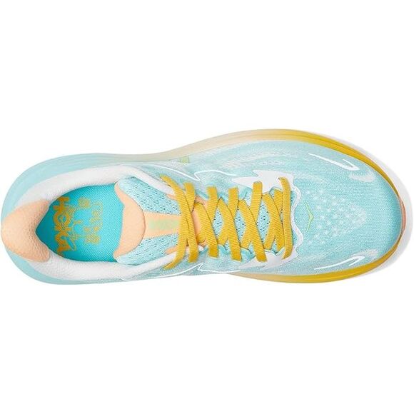 Hoka One Womens Clifton 10 Road Running Shoes - Blue Spark/White - Picture 2 of 3